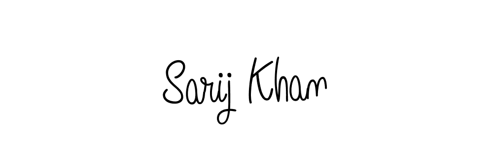 How to make Sarij Khan name signature. Use Angelique-Rose-font-FFP style for creating short signs online. This is the latest handwritten sign. Sarij Khan signature style 5 images and pictures png