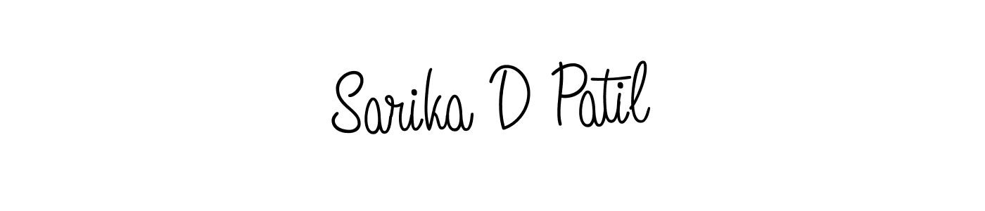 Make a beautiful signature design for name Sarika D Patil. With this signature (Angelique-Rose-font-FFP) style, you can create a handwritten signature for free. Sarika D Patil signature style 5 images and pictures png