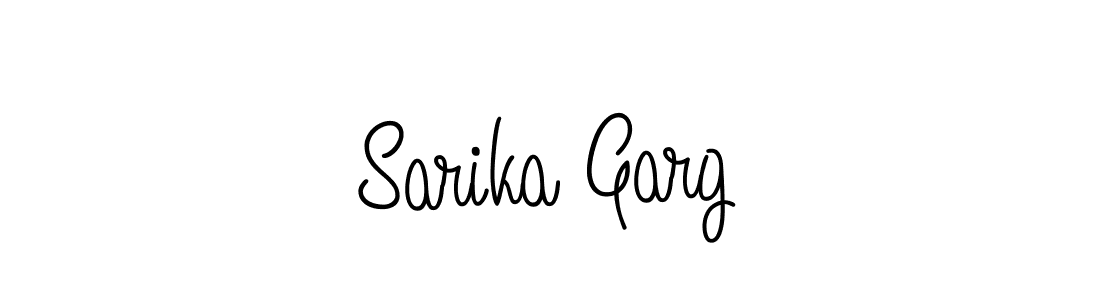 The best way (Angelique-Rose-font-FFP) to make a short signature is to pick only two or three words in your name. The name Sarika Garg include a total of six letters. For converting this name. Sarika Garg signature style 5 images and pictures png