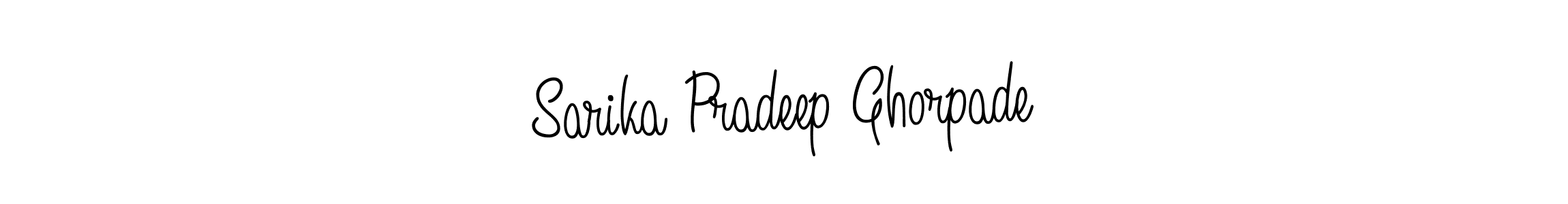 Sarika Pradeep Ghorpade stylish signature style. Best Handwritten Sign (Angelique-Rose-font-FFP) for my name. Handwritten Signature Collection Ideas for my name Sarika Pradeep Ghorpade. Sarika Pradeep Ghorpade signature style 5 images and pictures png