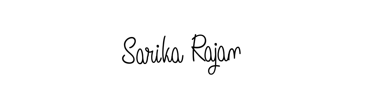 You should practise on your own different ways (Angelique-Rose-font-FFP) to write your name (Sarika Rajan) in signature. don't let someone else do it for you. Sarika Rajan signature style 5 images and pictures png