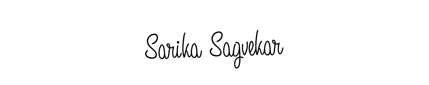 Sarika Sagvekar stylish signature style. Best Handwritten Sign (Angelique-Rose-font-FFP) for my name. Handwritten Signature Collection Ideas for my name Sarika Sagvekar. Sarika Sagvekar signature style 5 images and pictures png