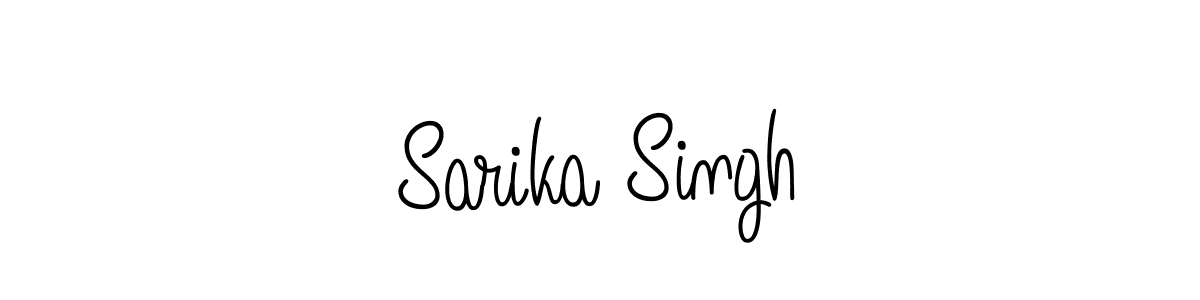 You should practise on your own different ways (Angelique-Rose-font-FFP) to write your name (Sarika Singh) in signature. don't let someone else do it for you. Sarika Singh signature style 5 images and pictures png