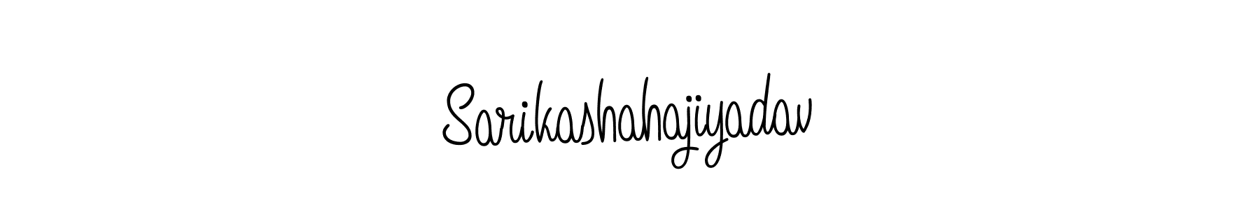 Use a signature maker to create a handwritten signature online. With this signature software, you can design (Angelique-Rose-font-FFP) your own signature for name Sarikashahajiyadav. Sarikashahajiyadav signature style 5 images and pictures png