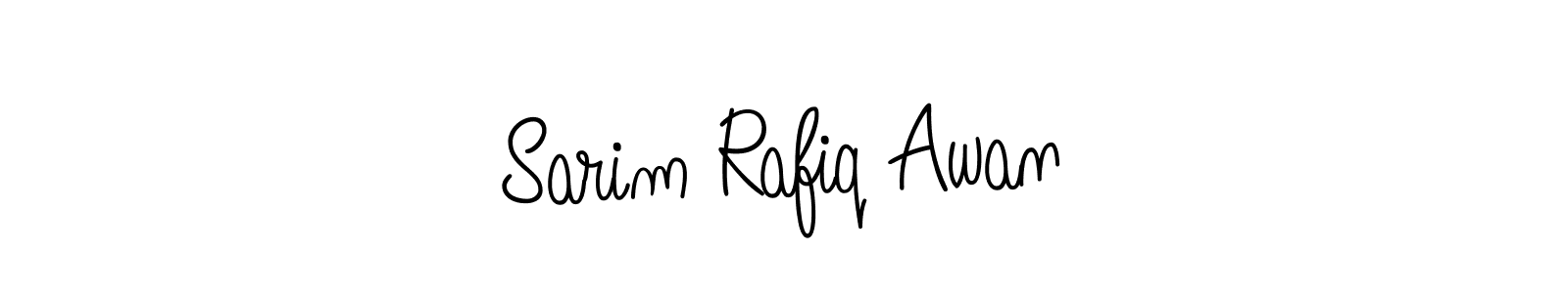 Make a short Sarim Rafiq Awan signature style. Manage your documents anywhere anytime using Angelique-Rose-font-FFP. Create and add eSignatures, submit forms, share and send files easily. Sarim Rafiq Awan signature style 5 images and pictures png