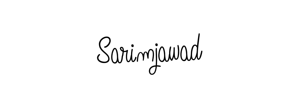Use a signature maker to create a handwritten signature online. With this signature software, you can design (Angelique-Rose-font-FFP) your own signature for name Sarimjawad. Sarimjawad signature style 5 images and pictures png
