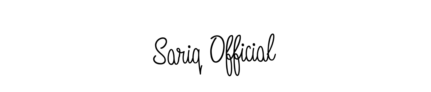 How to make Sariq Official name signature. Use Angelique-Rose-font-FFP style for creating short signs online. This is the latest handwritten sign. Sariq Official signature style 5 images and pictures png