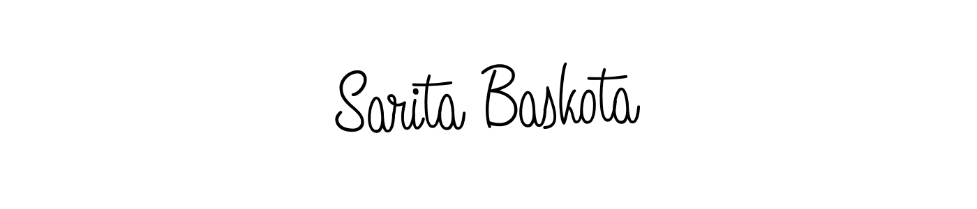 How to make Sarita Baskota signature? Angelique-Rose-font-FFP is a professional autograph style. Create handwritten signature for Sarita Baskota name. Sarita Baskota signature style 5 images and pictures png