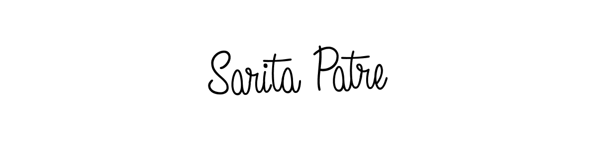 You should practise on your own different ways (Angelique-Rose-font-FFP) to write your name (Sarita Patre) in signature. don't let someone else do it for you. Sarita Patre signature style 5 images and pictures png