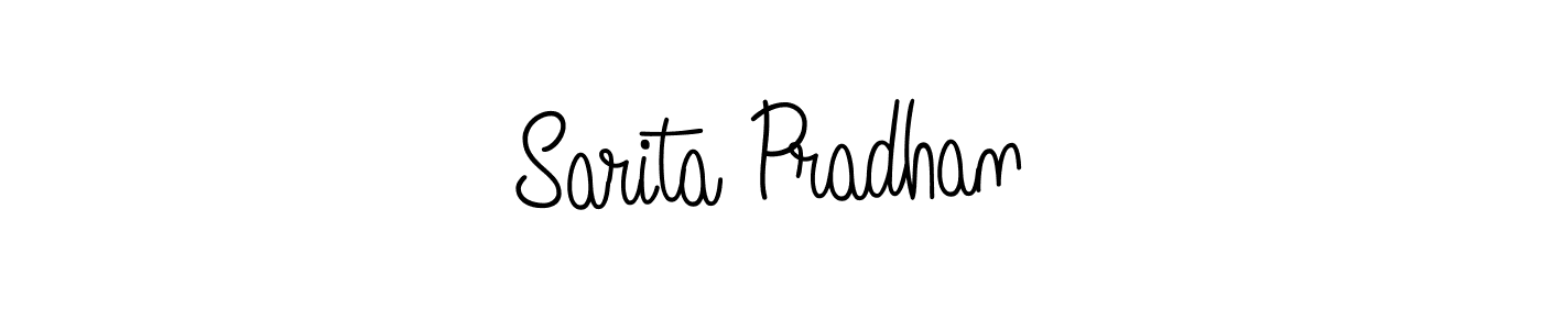 Design your own signature with our free online signature maker. With this signature software, you can create a handwritten (Angelique-Rose-font-FFP) signature for name Sarita Pradhan. Sarita Pradhan signature style 5 images and pictures png