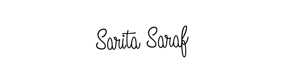 Make a beautiful signature design for name Sarita Saraf. With this signature (Angelique-Rose-font-FFP) style, you can create a handwritten signature for free. Sarita Saraf signature style 5 images and pictures png