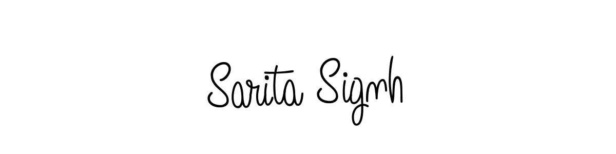 Use a signature maker to create a handwritten signature online. With this signature software, you can design (Angelique-Rose-font-FFP) your own signature for name Sarita Signh. Sarita Signh signature style 5 images and pictures png