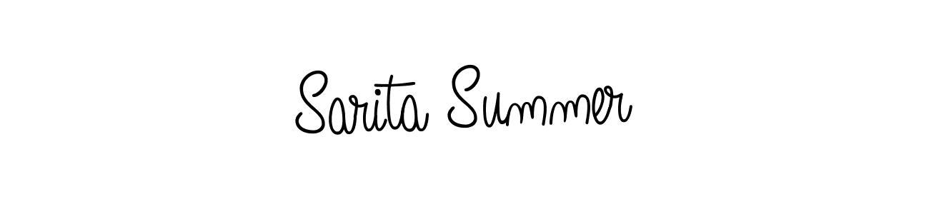 How to make Sarita Summer name signature. Use Angelique-Rose-font-FFP style for creating short signs online. This is the latest handwritten sign. Sarita Summer signature style 5 images and pictures png