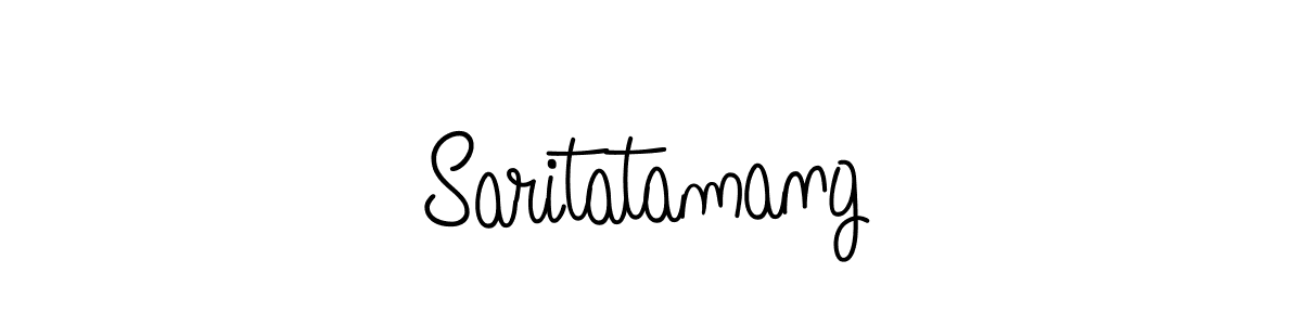 Design your own signature with our free online signature maker. With this signature software, you can create a handwritten (Angelique-Rose-font-FFP) signature for name Saritatamang. Saritatamang signature style 5 images and pictures png