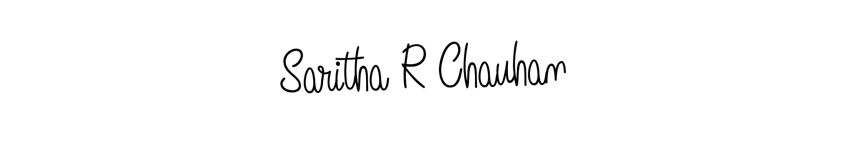 Use a signature maker to create a handwritten signature online. With this signature software, you can design (Angelique-Rose-font-FFP) your own signature for name Saritha R Chauhan. Saritha R Chauhan signature style 5 images and pictures png