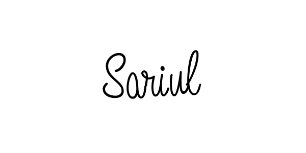 Use a signature maker to create a handwritten signature online. With this signature software, you can design (Angelique-Rose-font-FFP) your own signature for name Sariul. Sariul signature style 5 images and pictures png