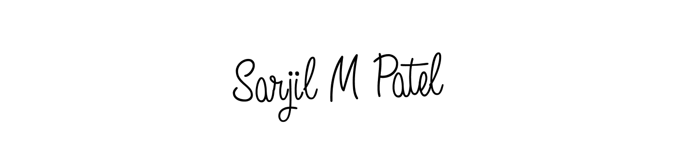 Sarjil M Patel stylish signature style. Best Handwritten Sign (Angelique-Rose-font-FFP) for my name. Handwritten Signature Collection Ideas for my name Sarjil M Patel. Sarjil M Patel signature style 5 images and pictures png