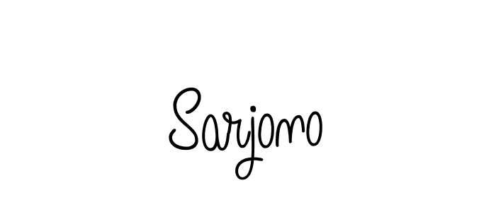 Make a beautiful signature design for name Sarjono. Use this online signature maker to create a handwritten signature for free. Sarjono signature style 5 images and pictures png