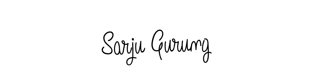 How to make Sarju Gurung name signature. Use Angelique-Rose-font-FFP style for creating short signs online. This is the latest handwritten sign. Sarju Gurung signature style 5 images and pictures png