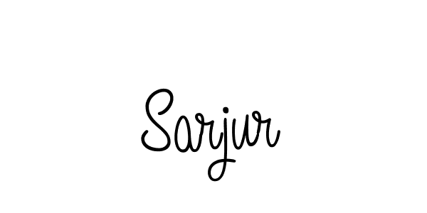 How to make Sarjur name signature. Use Angelique-Rose-font-FFP style for creating short signs online. This is the latest handwritten sign. Sarjur signature style 5 images and pictures png