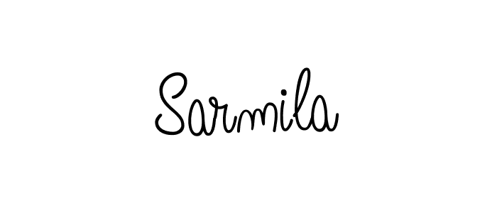 Design your own signature with our free online signature maker. With this signature software, you can create a handwritten (Angelique-Rose-font-FFP) signature for name Sarmila. Sarmila signature style 5 images and pictures png