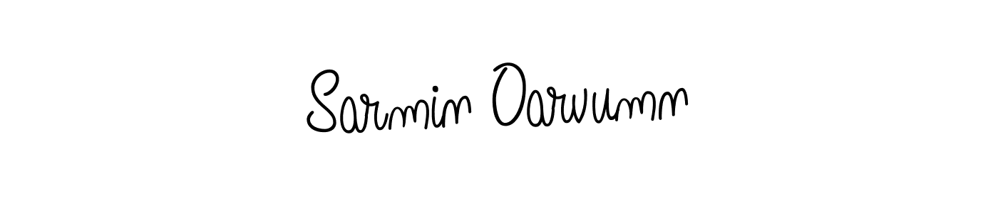 The best way (Angelique-Rose-font-FFP) to make a short signature is to pick only two or three words in your name. The name Sarmin Oarvumn include a total of six letters. For converting this name. Sarmin Oarvumn signature style 5 images and pictures png