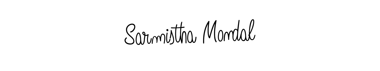 Design your own signature with our free online signature maker. With this signature software, you can create a handwritten (Angelique-Rose-font-FFP) signature for name Sarmistha Mondal. Sarmistha Mondal signature style 5 images and pictures png