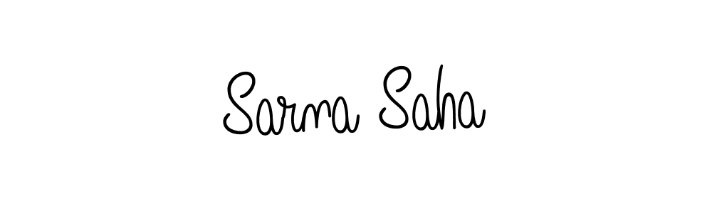 How to make Sarna Saha name signature. Use Angelique-Rose-font-FFP style for creating short signs online. This is the latest handwritten sign. Sarna Saha signature style 5 images and pictures png