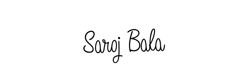 How to make Saroj Bala name signature. Use Angelique-Rose-font-FFP style for creating short signs online. This is the latest handwritten sign. Saroj Bala signature style 5 images and pictures png