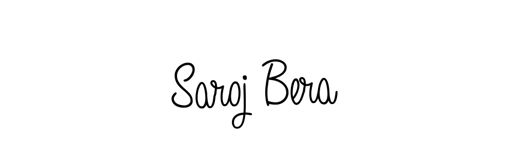 The best way (Angelique-Rose-font-FFP) to make a short signature is to pick only two or three words in your name. The name Saroj Bera include a total of six letters. For converting this name. Saroj Bera signature style 5 images and pictures png