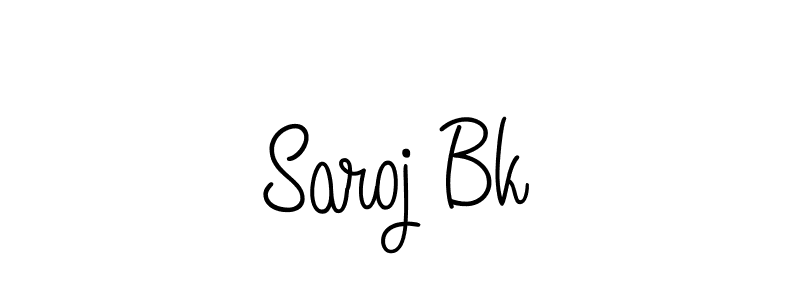 Make a beautiful signature design for name Saroj Bk. With this signature (Angelique-Rose-font-FFP) style, you can create a handwritten signature for free. Saroj Bk signature style 5 images and pictures png