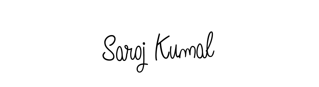 Create a beautiful signature design for name Saroj Kumal. With this signature (Angelique-Rose-font-FFP) fonts, you can make a handwritten signature for free. Saroj Kumal signature style 5 images and pictures png