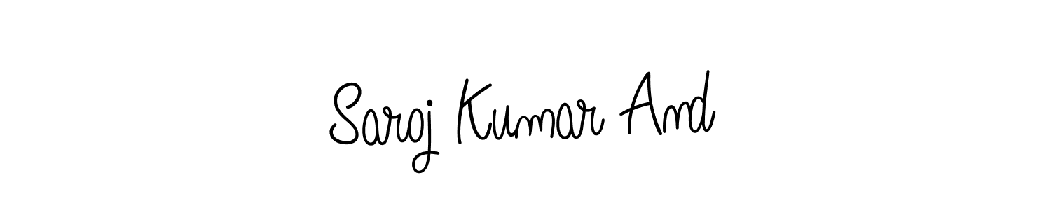 Make a beautiful signature design for name Saroj Kumar And. With this signature (Angelique-Rose-font-FFP) style, you can create a handwritten signature for free. Saroj Kumar And signature style 5 images and pictures png