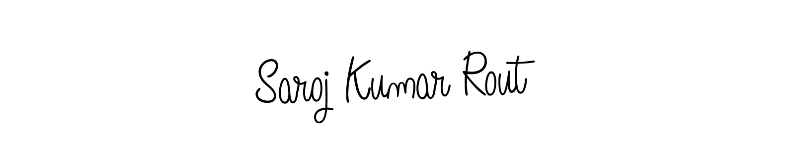 How to make Saroj Kumar Rout name signature. Use Angelique-Rose-font-FFP style for creating short signs online. This is the latest handwritten sign. Saroj Kumar Rout signature style 5 images and pictures png