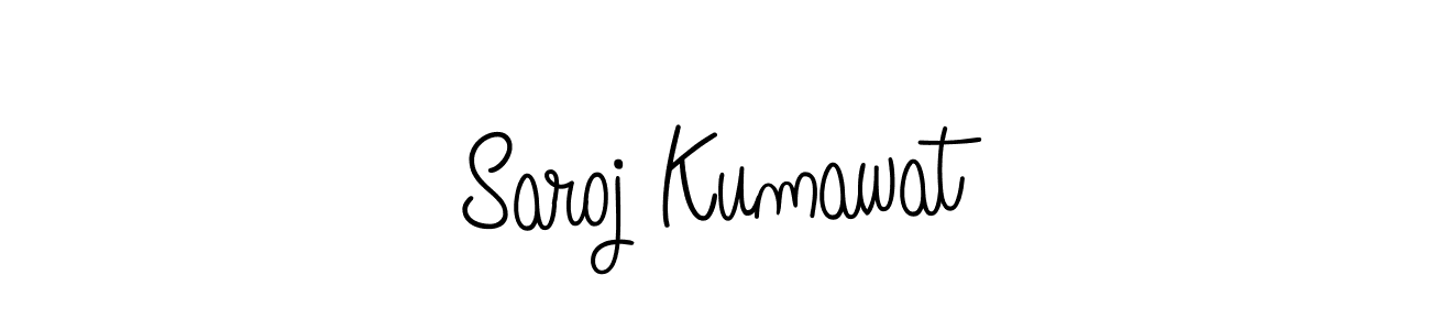 Create a beautiful signature design for name Saroj Kumawat. With this signature (Angelique-Rose-font-FFP) fonts, you can make a handwritten signature for free. Saroj Kumawat signature style 5 images and pictures png
