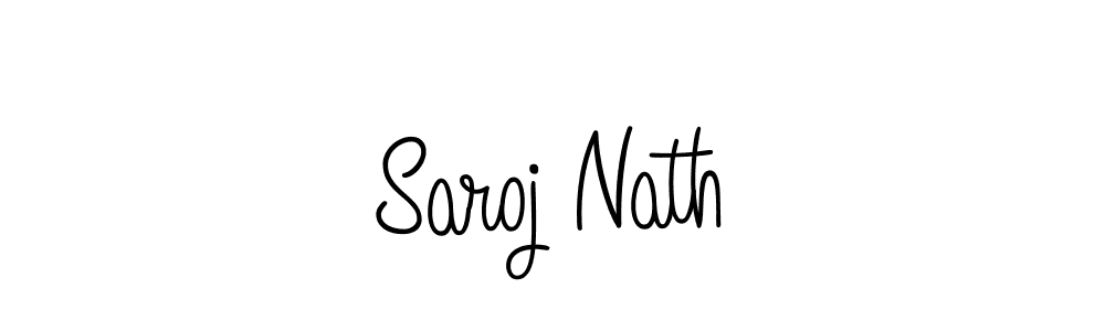 How to make Saroj Nath name signature. Use Angelique-Rose-font-FFP style for creating short signs online. This is the latest handwritten sign. Saroj Nath signature style 5 images and pictures png