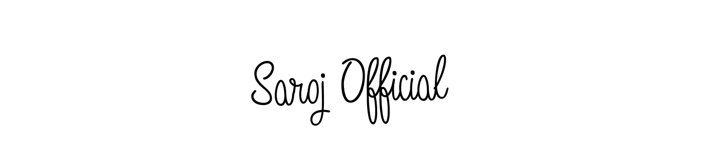 Design your own signature with our free online signature maker. With this signature software, you can create a handwritten (Angelique-Rose-font-FFP) signature for name Saroj Official. Saroj Official signature style 5 images and pictures png