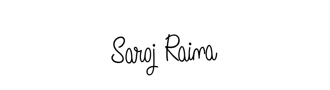 You should practise on your own different ways (Angelique-Rose-font-FFP) to write your name (Saroj Raina) in signature. don't let someone else do it for you. Saroj Raina signature style 5 images and pictures png