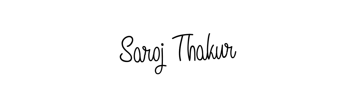 Make a beautiful signature design for name Saroj Thakur. With this signature (Angelique-Rose-font-FFP) style, you can create a handwritten signature for free. Saroj Thakur signature style 5 images and pictures png
