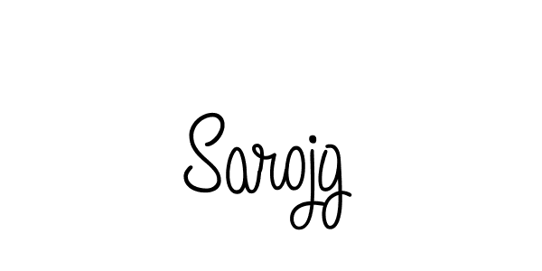 Make a beautiful signature design for name Sarojg. With this signature (Angelique-Rose-font-FFP) style, you can create a handwritten signature for free. Sarojg signature style 5 images and pictures png