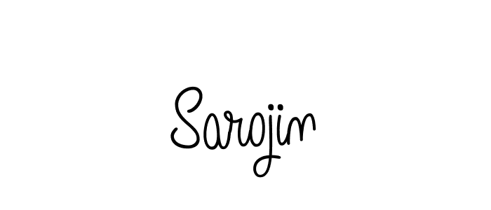 How to make Sarojin name signature. Use Angelique-Rose-font-FFP style for creating short signs online. This is the latest handwritten sign. Sarojin signature style 5 images and pictures png