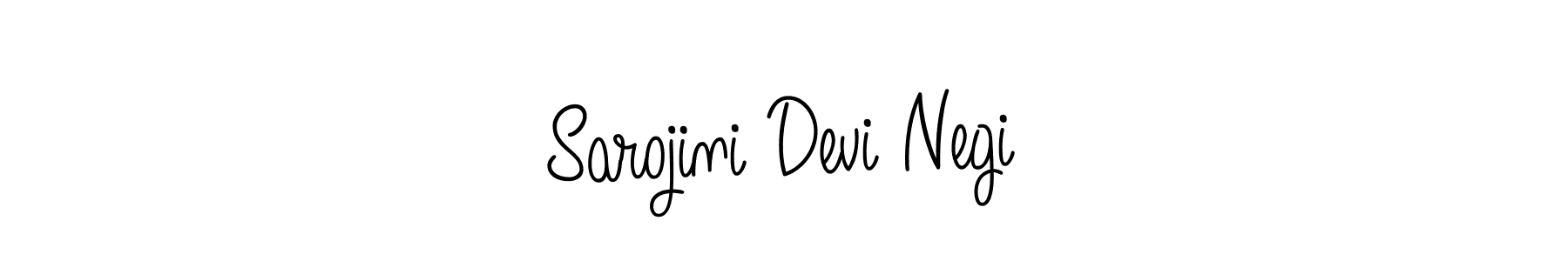 The best way (Angelique-Rose-font-FFP) to make a short signature is to pick only two or three words in your name. The name Sarojini Devi Negi include a total of six letters. For converting this name. Sarojini Devi Negi signature style 5 images and pictures png