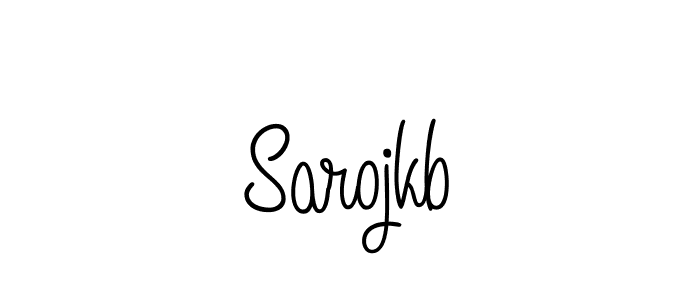 Make a beautiful signature design for name Sarojkb. With this signature (Angelique-Rose-font-FFP) style, you can create a handwritten signature for free. Sarojkb signature style 5 images and pictures png