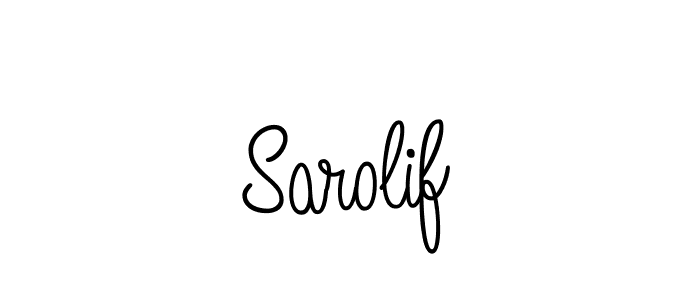 Sarolif stylish signature style. Best Handwritten Sign (Angelique-Rose-font-FFP) for my name. Handwritten Signature Collection Ideas for my name Sarolif. Sarolif signature style 5 images and pictures png