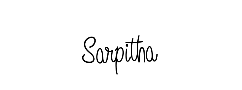 Design your own signature with our free online signature maker. With this signature software, you can create a handwritten (Angelique-Rose-font-FFP) signature for name Sarpitha. Sarpitha signature style 5 images and pictures png