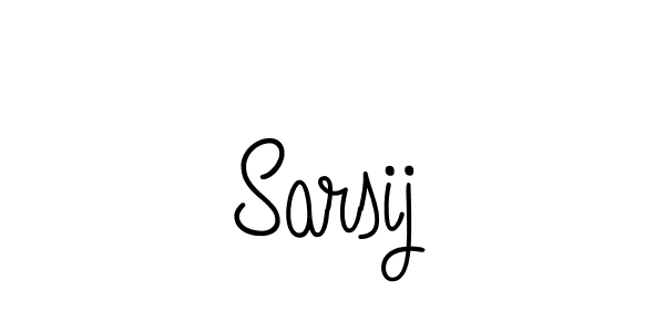 How to make Sarsij name signature. Use Angelique-Rose-font-FFP style for creating short signs online. This is the latest handwritten sign. Sarsij signature style 5 images and pictures png