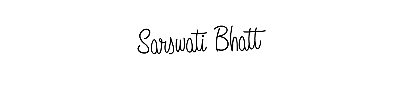 Sarswati Bhatt stylish signature style. Best Handwritten Sign (Angelique-Rose-font-FFP) for my name. Handwritten Signature Collection Ideas for my name Sarswati Bhatt. Sarswati Bhatt signature style 5 images and pictures png