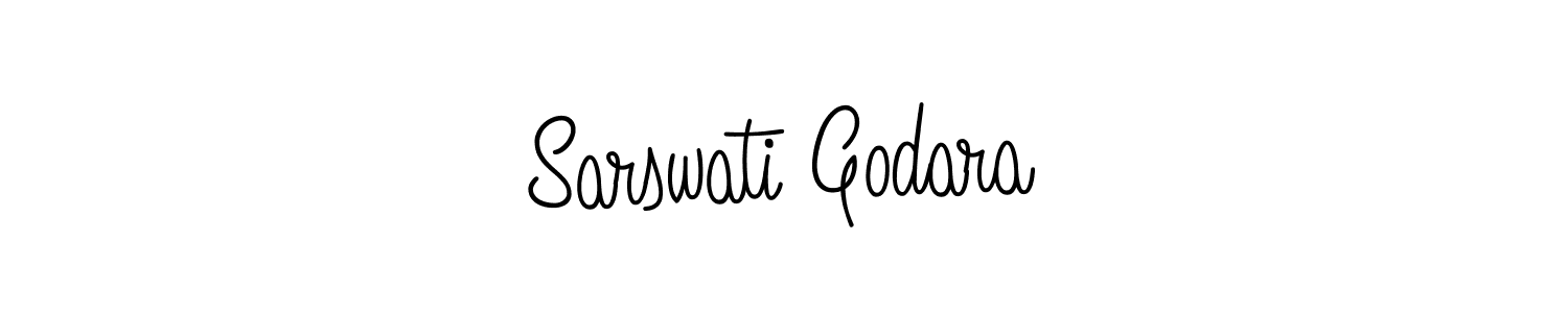 You should practise on your own different ways (Angelique-Rose-font-FFP) to write your name (Sarswati Godara) in signature. don't let someone else do it for you. Sarswati Godara signature style 5 images and pictures png