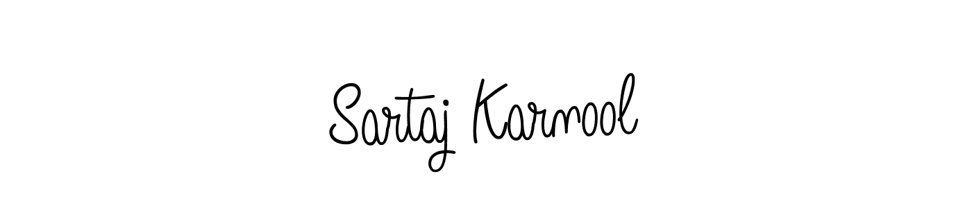 How to make Sartaj Karnool name signature. Use Angelique-Rose-font-FFP style for creating short signs online. This is the latest handwritten sign. Sartaj Karnool signature style 5 images and pictures png