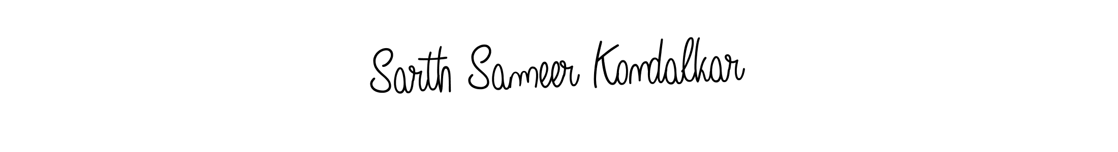 How to make Sarth Sameer Kondalkar name signature. Use Angelique-Rose-font-FFP style for creating short signs online. This is the latest handwritten sign. Sarth Sameer Kondalkar signature style 5 images and pictures png